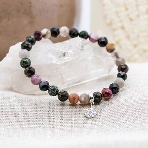 Multicolored Tourmaline Bead Bracelet